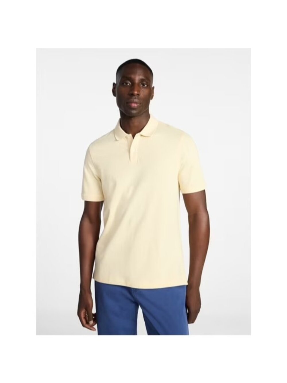 George Men Classic Fit Pique Polo Shirt Champagne Gold Size Medium